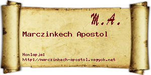 Marczinkech Apostol névjegykártya